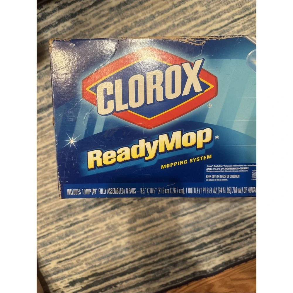 NEW Clorox ReadyMop Advanced Complete Mopping System in Box - Mop, Pads, Cleaner